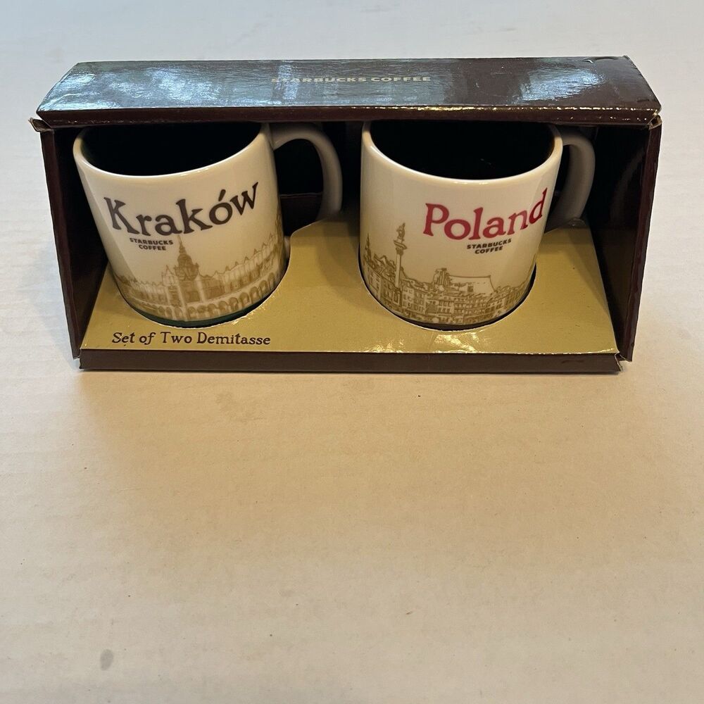 Starbucks Original Set Of Two 3oz Demitasse Cups Krakow Poland New